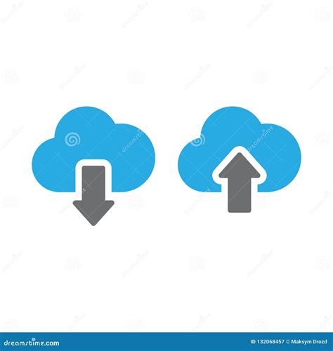 Icono De La Transferencia Directa De La Nube Y Del Vector De La Carga