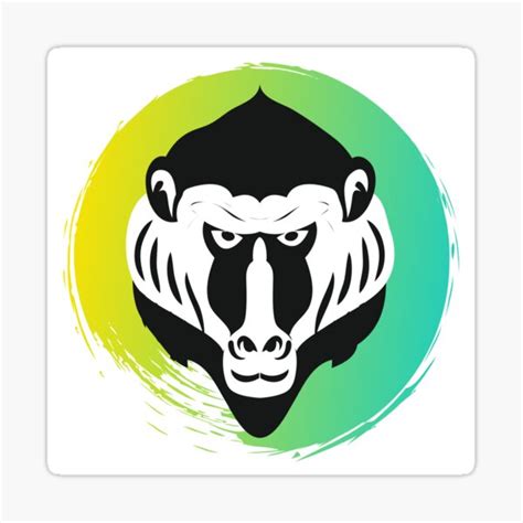 Mandrill Face Sticker For Sale By Canada2012 Redbubble