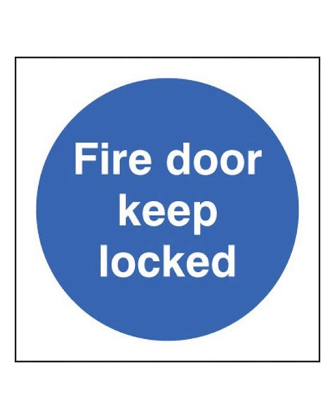 Fire Door Keep Locked Sign Self Adhesive Vinyl From Aspli Safety