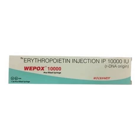 Erythropoietin 10000 Inj 1 Strenge Prescription At ₹ 780box In New Delhi