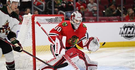 Jaxson Stauber Makes Blackhawks History In 4 3 OT Win Vs Coyotes On