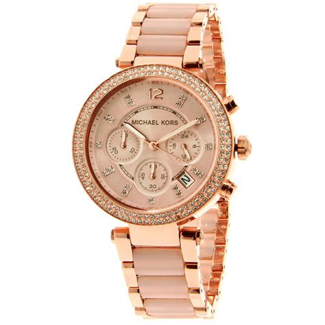 Montre Femme Michael Kors Parker Mk Bracelet Acier Dor Rose