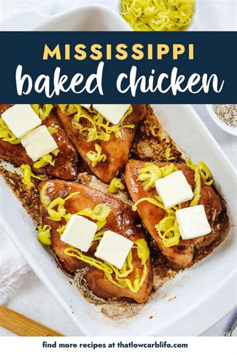 Baked Mississippi Chicken That Low Carb Life