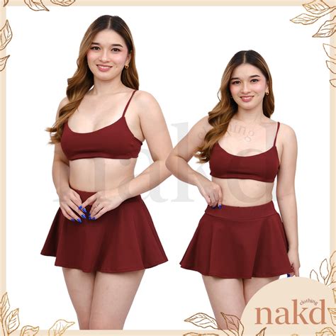 Nakd Fashion Roxy Sexy Skater Two Piece Padded Bikini Swimsuit Bathing
