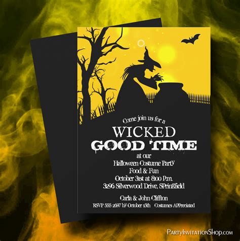 Witch Silhouette Halloween Collection PARTY INVITATION SHOP