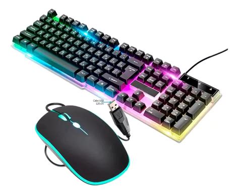 Kit Teclado Mouse Gamer Semi Mecanico Rgb Iluminado Led Abnt Mercadolivre