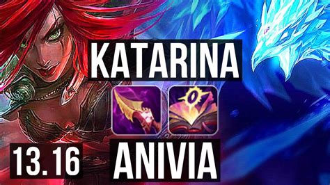 KATARINA Vs ANIVIA MID 5 4M Mastery 8 0 0 1800 Games Legendary