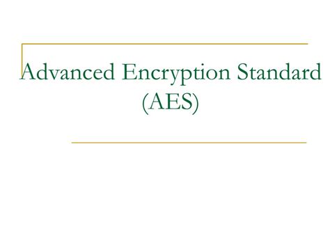 PPT Advanced Encryption Standard AES PowerPoint Presentation Free