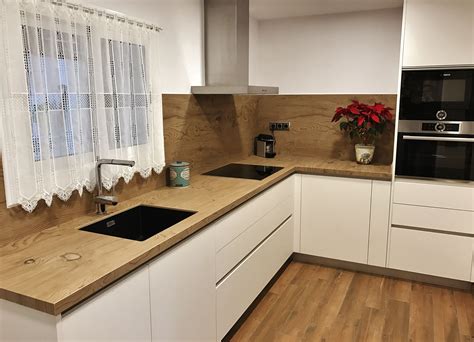 Reforma De Cocina De Dise O Encima De Neolith Efecto Madera Mueble