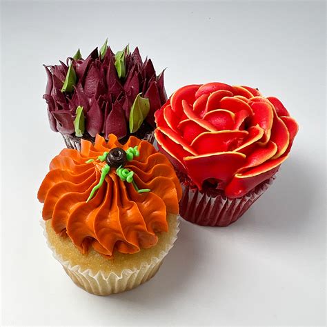 Autumn Flower Cupcakes