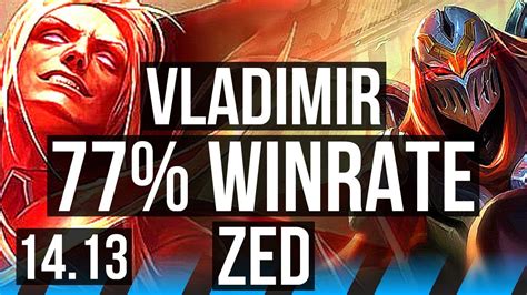 Vladimir Vs Zed Mid Winrate Solo Kills Br Grandmaster