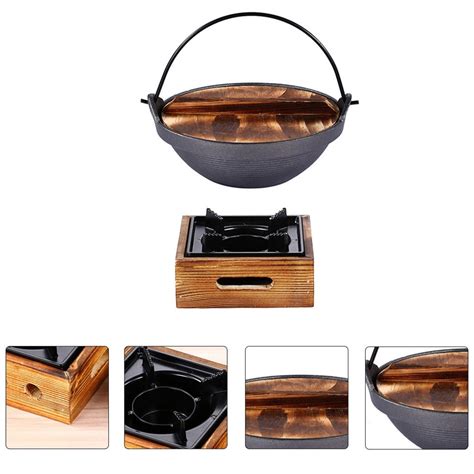 HEMOTON Traditional Japanese Hot Pot Iron Stew Pot For Home Use With Furnace Walmart