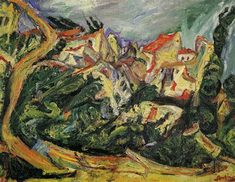 Paysage avec cyprès Soutine Huile sur toile 65 x 84 cm Flickr