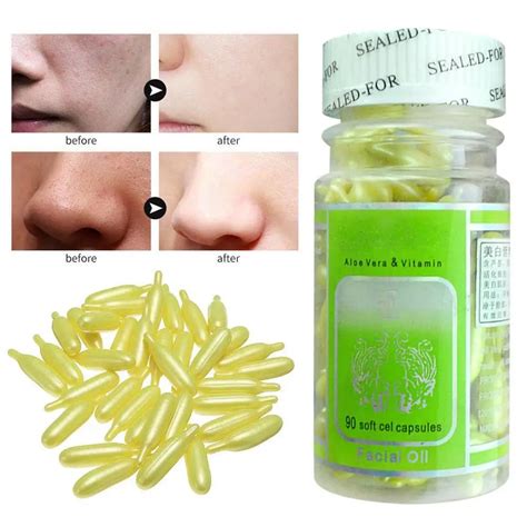 90pcs Bottle Vitamin E Essence Capsules Anti Aging Whitening Cream Essence Ve Facial Freckle