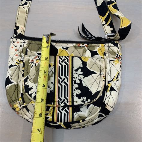 Vera Bradley Lizzy Crossbody Bag Black Green Yellow… Gem