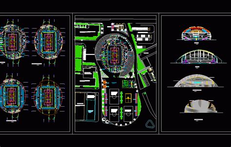 Multifunctional Coliseum Dwg Block For Autocad Designs Cad