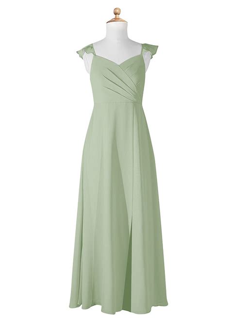 Dusty Sage Azazie Amada Jbd Junior Bridesmaid Dresses Azazie