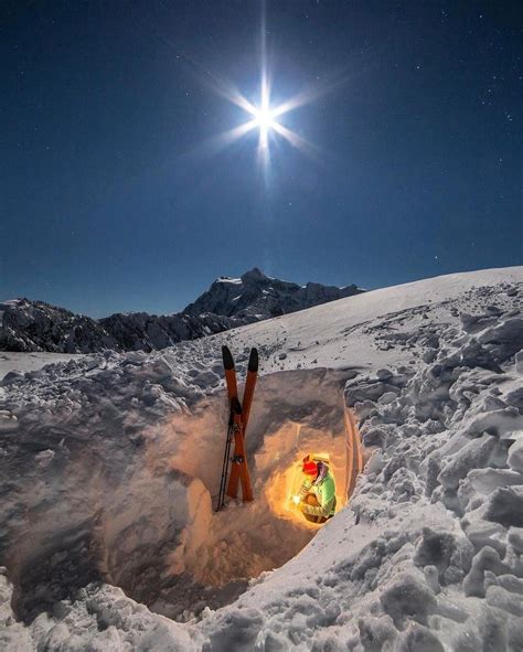 Snow cave : r/pics