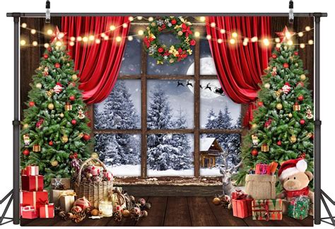 Amazon AIIKES 7X5FT Christmas Backdrop Winter Christmas Backdrop