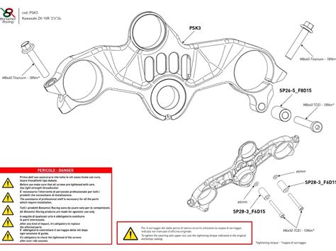 BONAMICI PSK3 BONAMICI RACING STREET TOP TRIPLE CLAMPS KAWASAKI ZX 10R