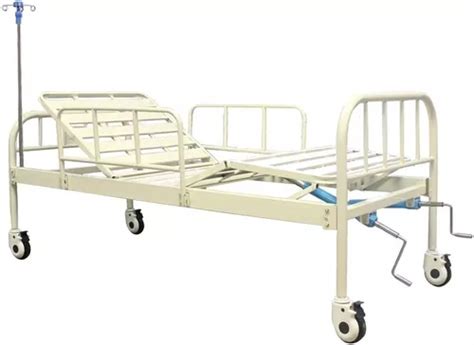 Cama Hospitalaria Manual Reclinable Portasuero Y Barandales Envío gratis