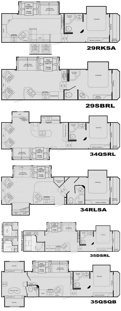 Heartland ElkRidge fifth wheel floorplans - large picture