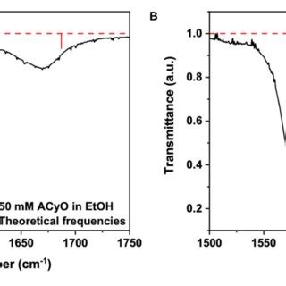 Steady State Ftir Spectra Black Lines Of Mm Acyo In A Etoh And