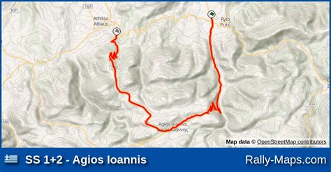 SS 1 2 Agios Ioannis Stage Map Rally Sprint Korinthou Tarmac 2015