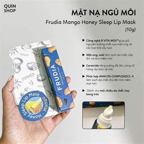 Son Dưỡng Và Mask Ngủ Môi Frudia Honey 3in1 Lip Balm Coconut Honey Salve Lip Cream Mango Honey