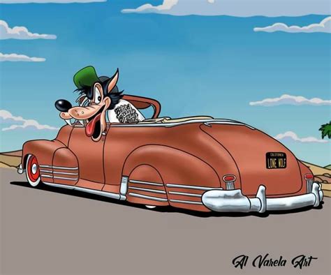 Classic Cartoon Car with Goofy the Dog