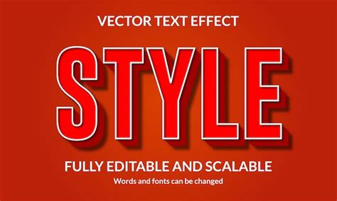 Estilo Efecto De Estilo De Texto D Editable Vector Premium