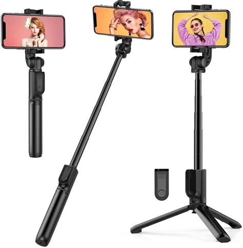 TECELKS Selfie Stick Stativ 3 In 1 Ausziehbar Stativ Selfie Stativ