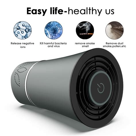 Usb Portable Mini Car Air Purifier With Negative Ion Turbine Outlet