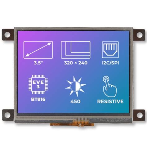 Módulo de visualización TFT RiTFT 35 RES FR Riverdi con pantalla