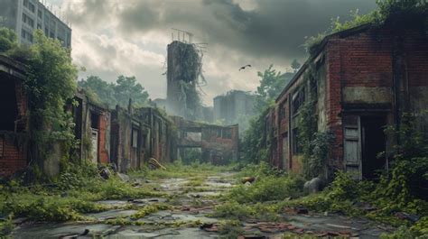 Premium Photo Dramatic Sunset Over Ruins Of Abandoned Factory Resplendent