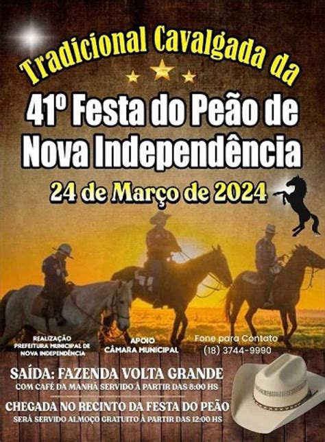 Cavalgada da 41ª Festa do Peão de Nova Independência será dia 24