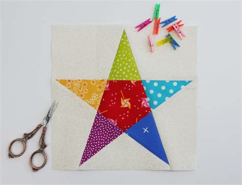 5 Point Star Quilt Block Pattern 5 Point Star Quilt Block Pattern