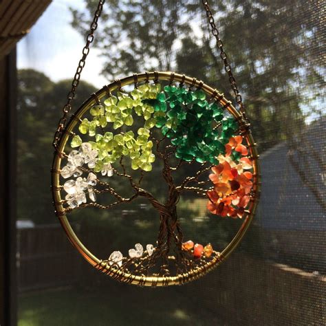 Four Seasons Tree Of Life Suncatcher C B Tree Of Life Jewelry Wire