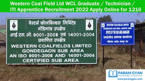 Western Coal Field Ltd WCL Graduate Technician ITI Appr