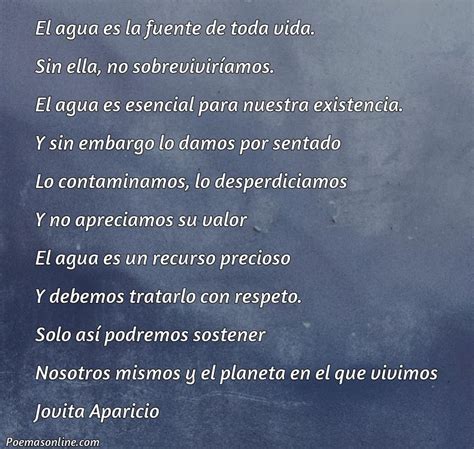 Poemas Sobre La Importancia Agua Poemas Online