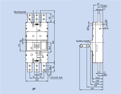 ABS1203b 1200A Aptomat LS MCCB 3P 1200A 65kA