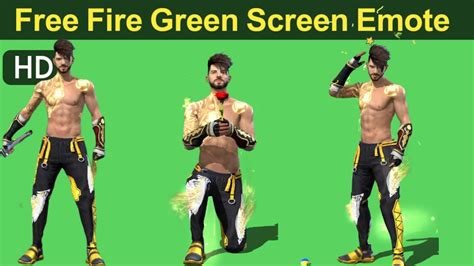 Free Fire Golden Shade Green Screen Emote No Copyright FF Green