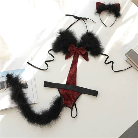 Catwoman Classic Sexy Hairy Wild Cat Girl One Piece Crotchless Erotic Cosplay Lingerie Shopee