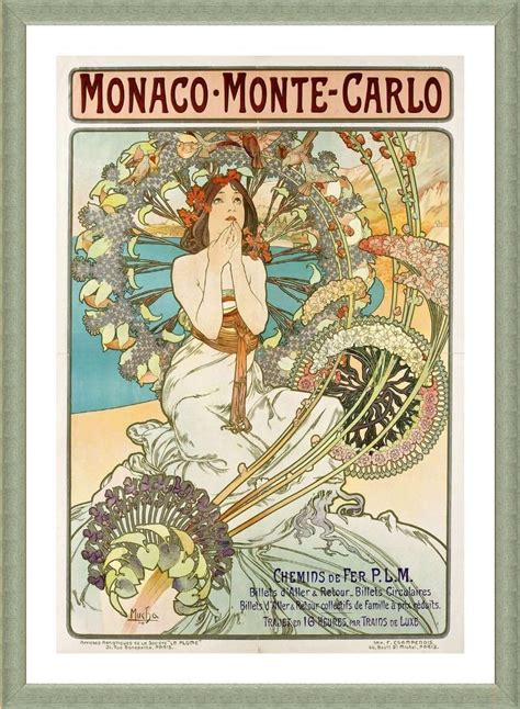 Amazon Alonline Art Monaco Monte Carlo By Alphonse Mucha