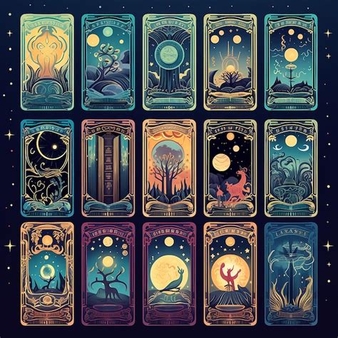 Premium Ai Image Mystical Divination Stacks Of Different Tarot Cards