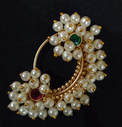 Multicolor Brass Maharashtrian Nose Pin At 150 Piece In Mumbai ID