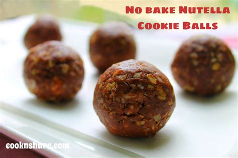 No Bake Nutella Cookie Balls 4 Ingredients Cook N Share World