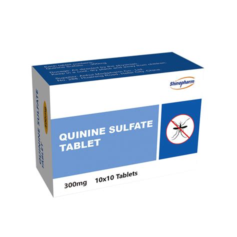 Antimalarial Medicines Quinine Sulfate Tablet 300mg Shinepharm China