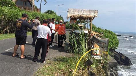 Disurvei Tim Penanggulangan Bencana Tebing Jebol Di Jalan Pantai