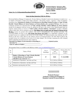 Fillable Online Wr Indianrailways Gov States Districts Covered